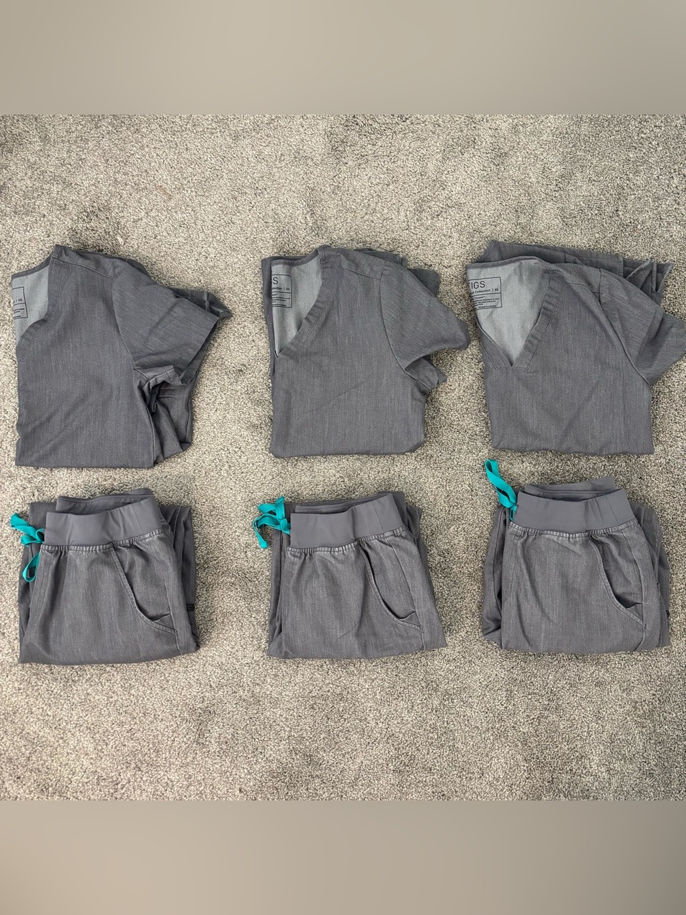 SET OF 3 - Figs Jogger and Two Pocket Top Scrubs